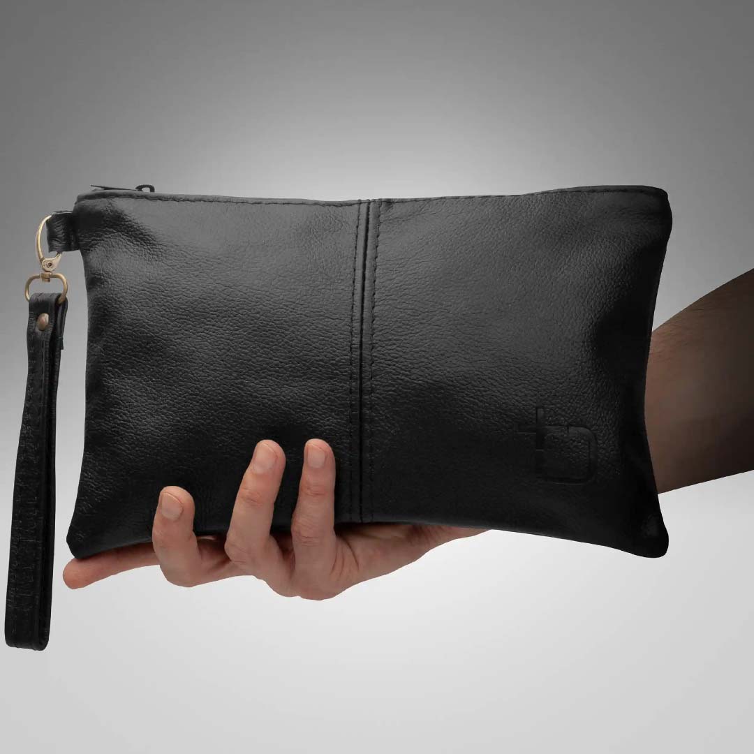 Genuine Leather Sling Clutch Bag
