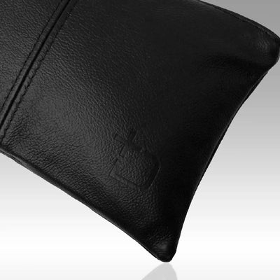 Genuine Leather Sling Clutch Bag - Black