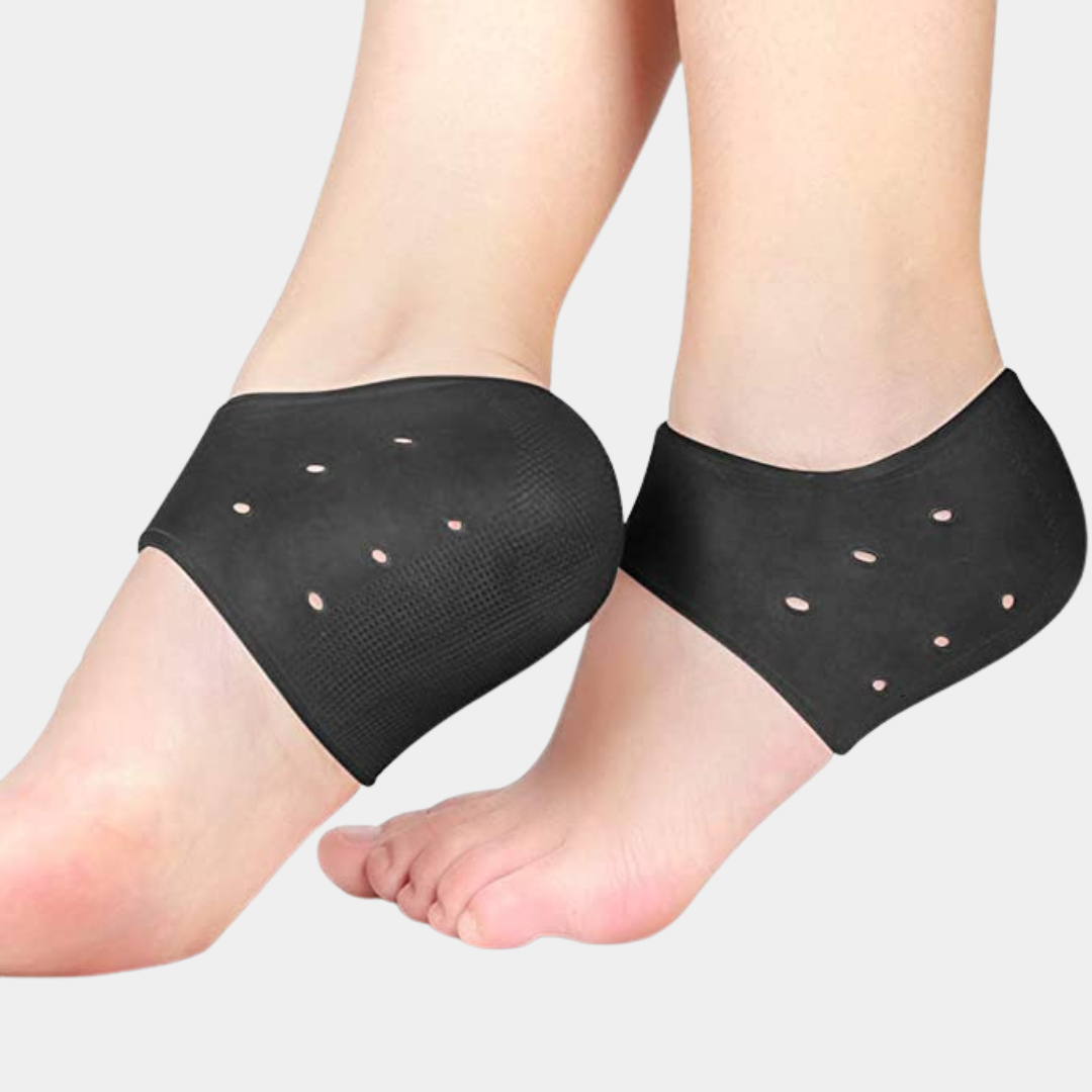 Health & Personal :: Skin Care :: Feet Care :: Heal Socks :: McMus Half Heel  Socks Anti Crack Silicon Gel Heel And Foot Protector Moisturizing Socks for  Foot Care Pain Relief